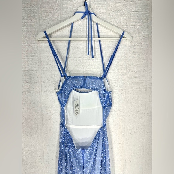 NWT Windsor Nia Beaded Ombre Mesh High Slit Formal Dress size XS - Picture 6 of 15